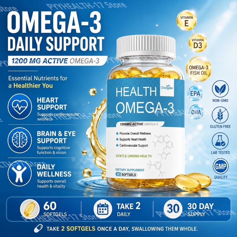 Omega 3 Fish Oil - โอเมก้า-3 ซอฟต์เจล 1200 มก. โอเมก้า-3 ที่มีประสิทธิภาพ