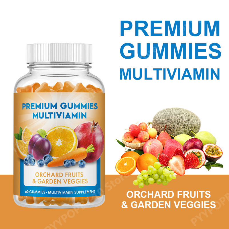 Multivitamin Gummy Adult - วิตามินรวมชนิดกัมมี่ 60 เม็ด สูตรผสมผลไม้จากสวนและผักจากสวน สำหรับผู้ใหญ่ทุกเพศ บำรุงสุขภาพ