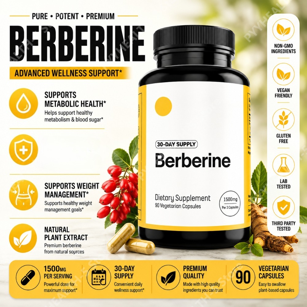 Berberine Hcl Capsule - อาหารเสริมเบอร์เบอรีน เอชซีแอล 500 มก. ต่อแคปซูล 90