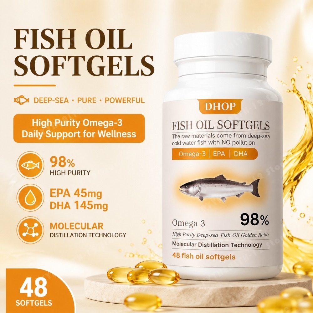 Omega 3 Fish Oil - น้ำมันปลาโอเมก้า 3 แบบซอฟต์เจล EPA DHA กลั่นด้วยเทคโนโลยีโมเลกุล