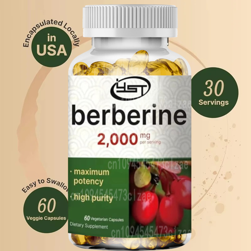 Berberine Hcl Capsule - อาหารเสริมเบอร์อรีน | แคปซูลมังสวิรัติ 60 แคปซูล, HCL