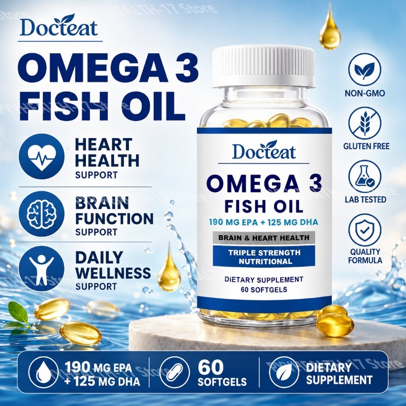 Omega 3 Fish Oil - โดคทีท โอเมก้า 3 น้ำมันปลาแบบซอฟต์เจล ความเข้มข้นสามเท่า EPA