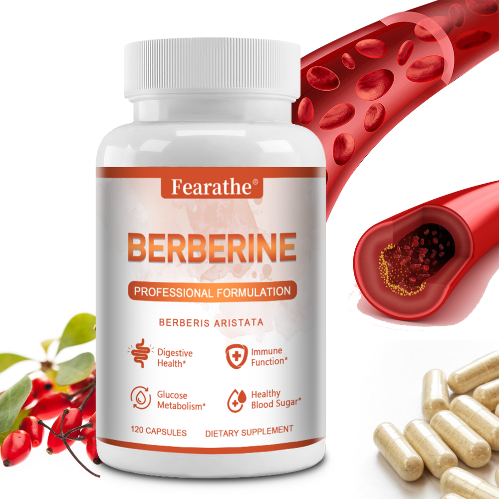 Berberine Hcl Capsule - แคปซูลเบอร์เบอรีน เอชซีแอล 1200 มก. ช่วยเสริมสร้างสุขภาพการเผาผลาญประจำวัน บำรุงสุขภาพหัวใจและหลอดเลือด
