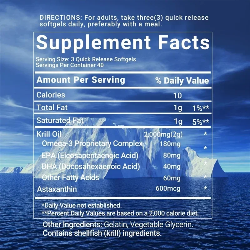 แคปซูลน้ํามัน Krill แอนตาร์กติ - Omega 3 Fish Oil บทวิจารณ์และราคา