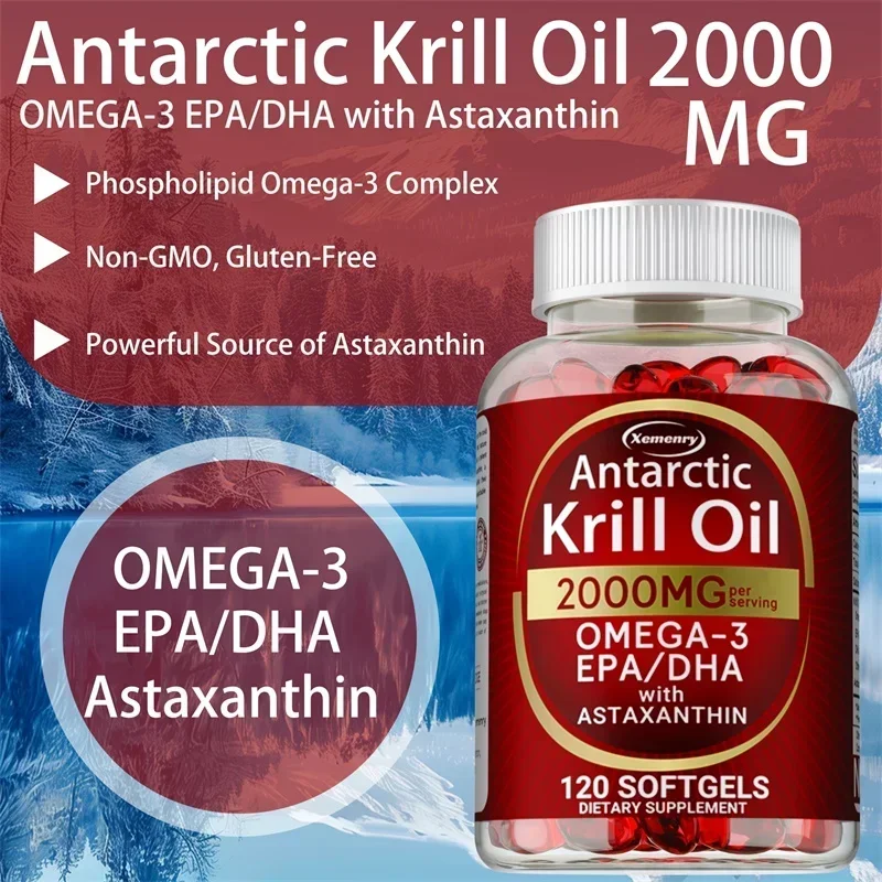 แคปซูลน้ํามัน Krill แอนตาร์กติ - Omega 3 Fish Oil บทวิจารณ์และราคา