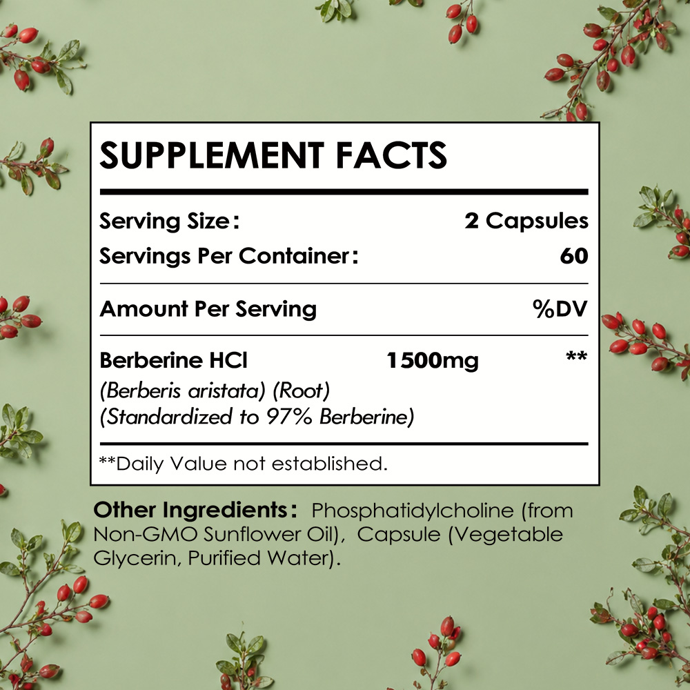 ลิโปโซมเบอร์เบอรีน เอชซีแอล -  - Berberine Hcl Capsule บทวิจารณ์และราคา